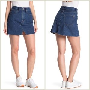 Madewell Rigid Denim A-Line Cutoff Mini Skirt